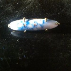 Very old  hand painted porclein bar pin